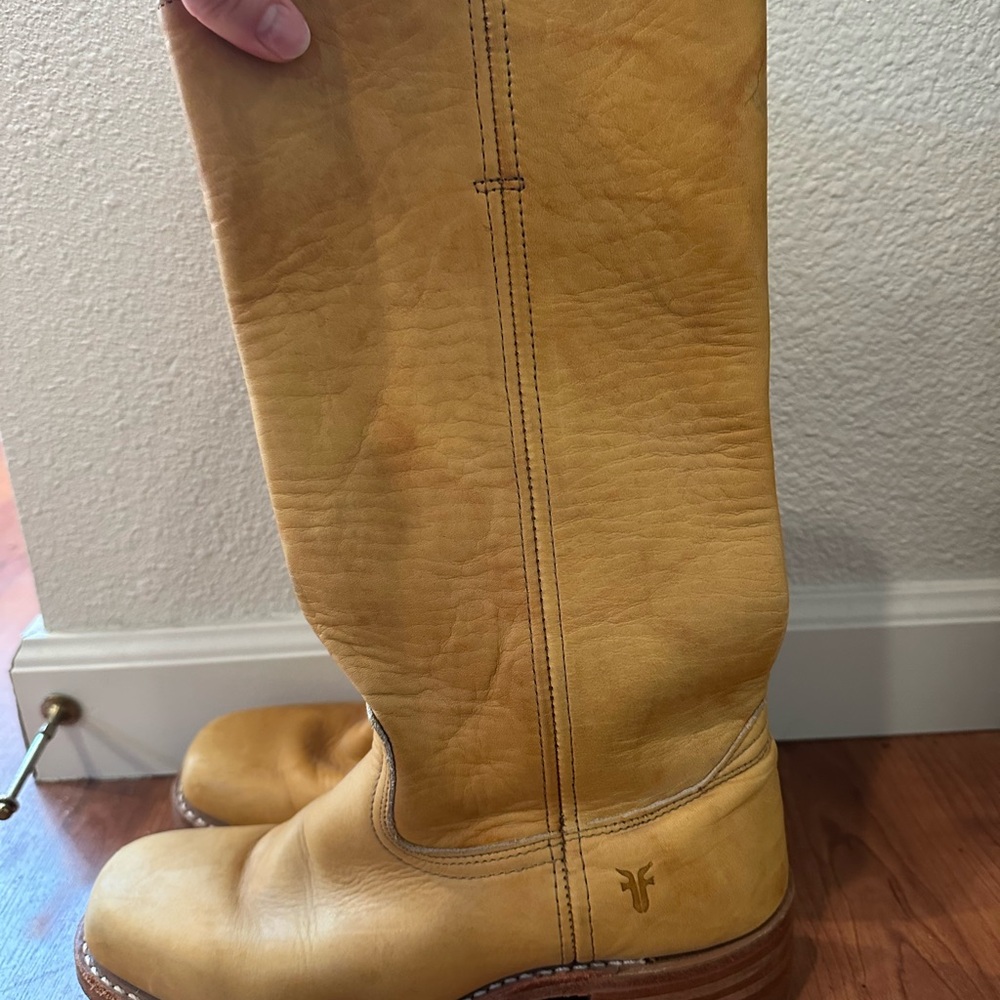 Frye Yellow Campus Boots